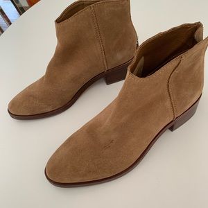 Dolce Vita Anthropologie suede ankle boots w zip